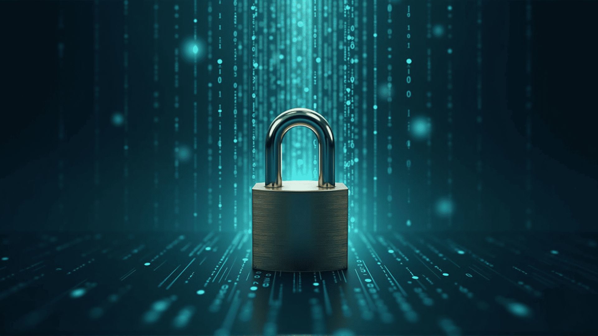 Digital lock with binary background